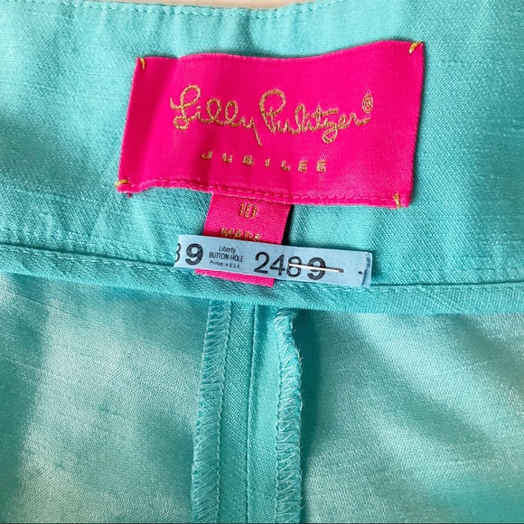 Lilly Puliitzer Jubilee Collection Colton Crop Pants in Lagoon Blue Size 10 - Picture 6 of 9